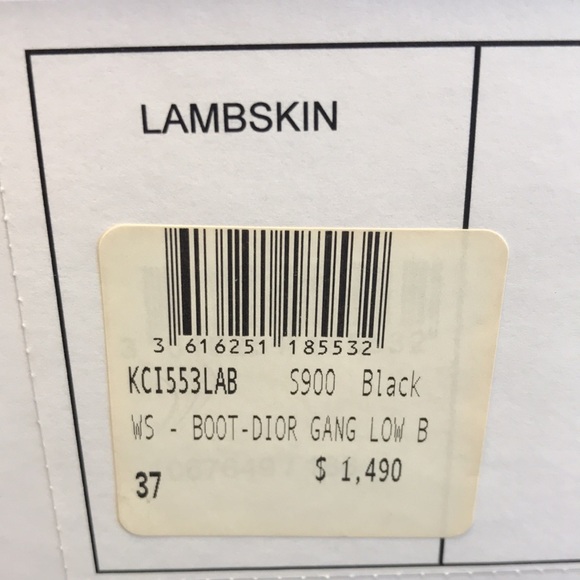 DIOR GANG LOW BLACK LAMBSKIN ANKLE HIGH LEATHER BOOT - Picture 14 of 14